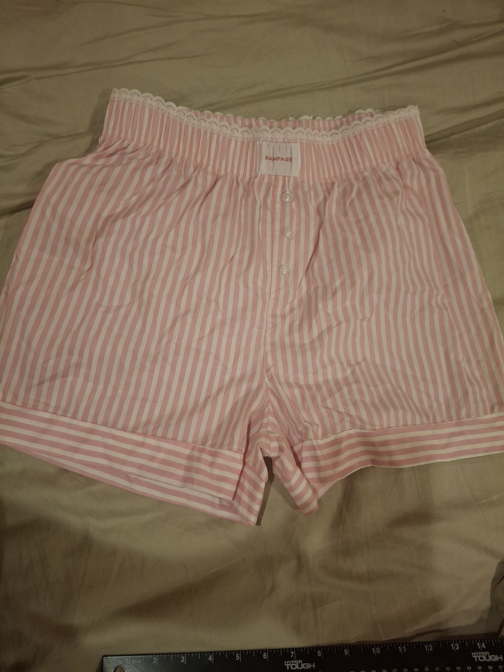 Rampage Pink and White Striped Pajama Set - Picture 11 of 13